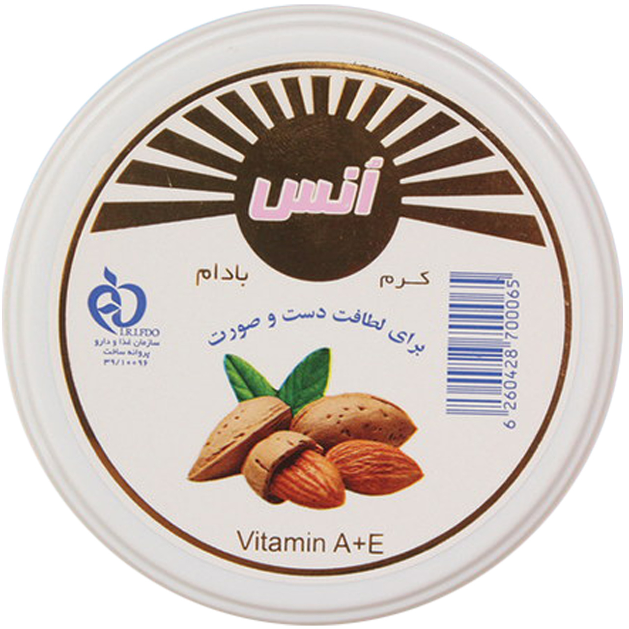 کرم مرطوب کننده انس مدل Almond حجم 100 میلی لیتر