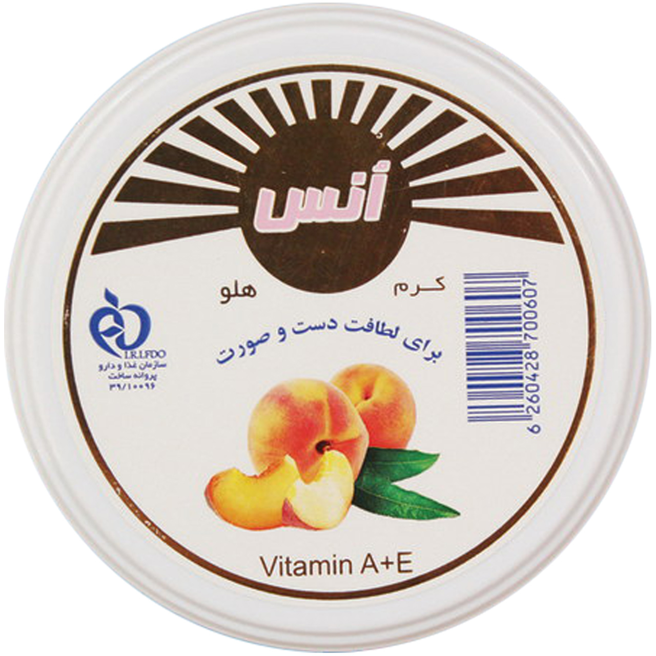 کرم مرطوب کننده انس مدل Peach حجم 100 میلی لیتر