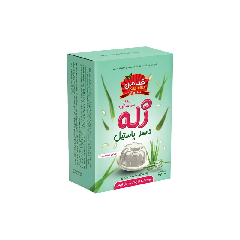پودر ژله و دسر آلوئه ورا ضامن - 100گرم