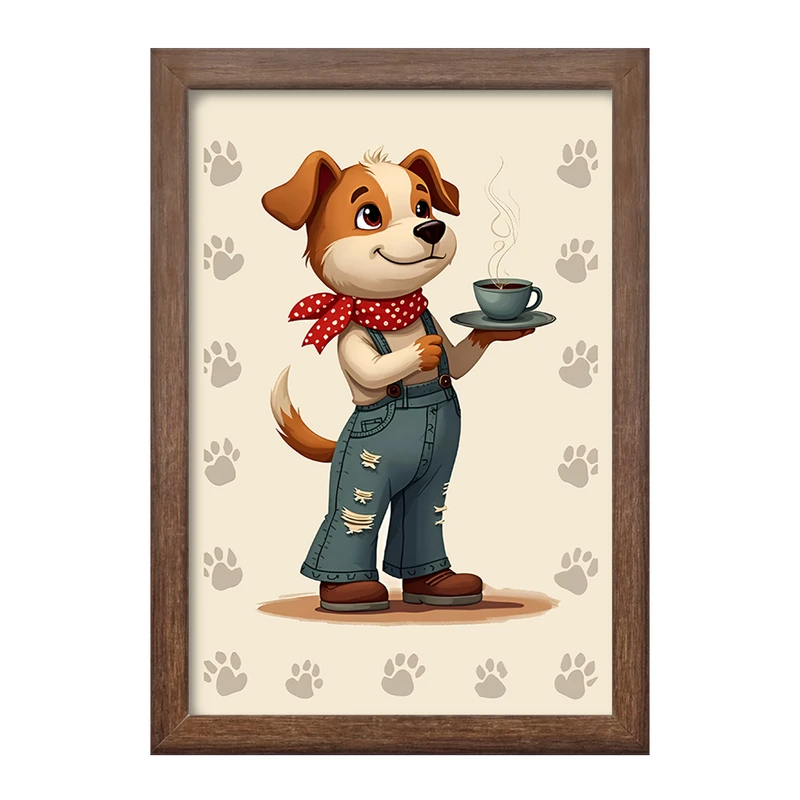 تابلو خندالو طرح سگ بامزه کد F8476