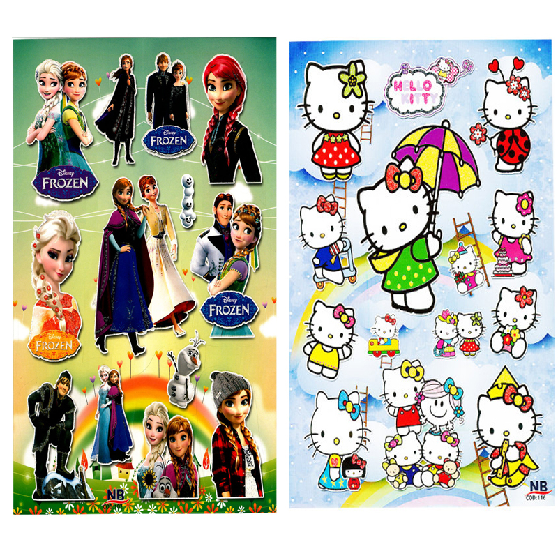 استیکر کودک طرح فروزن و  کیتی کد CT111 مجموعه 2 عددی