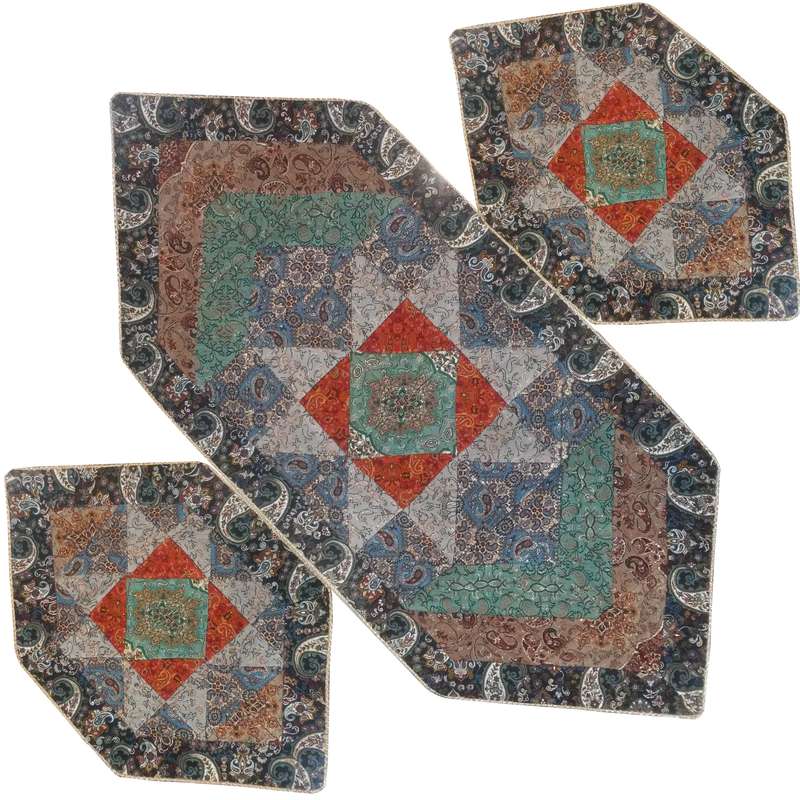 رومیزی سه تیکه ترمه مدل CHGH_02