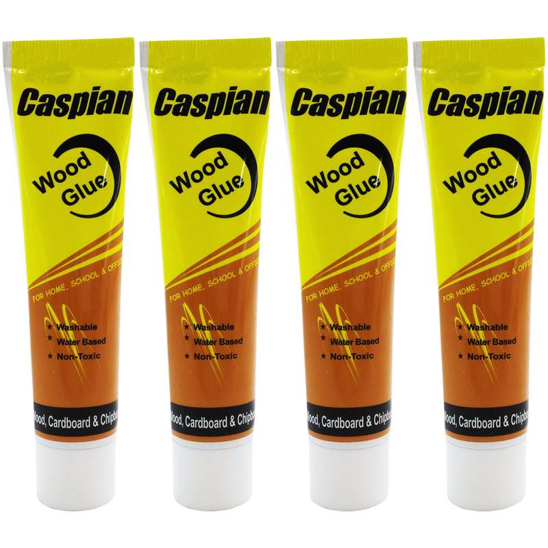 چسب چوب کاسپین مدل Washable حجم 47 گرم بسته 4 عددی
