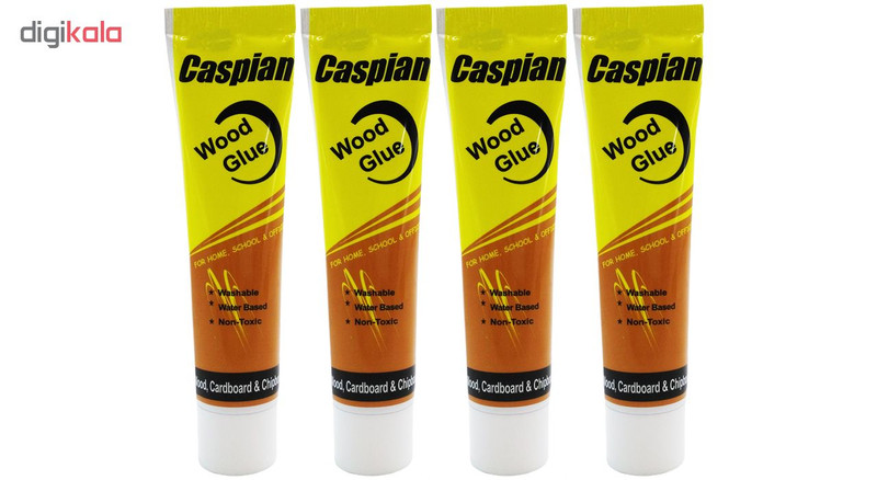 چسب چوب کاسپین مدل Washable حجم 47 گرم بسته 4 عددی