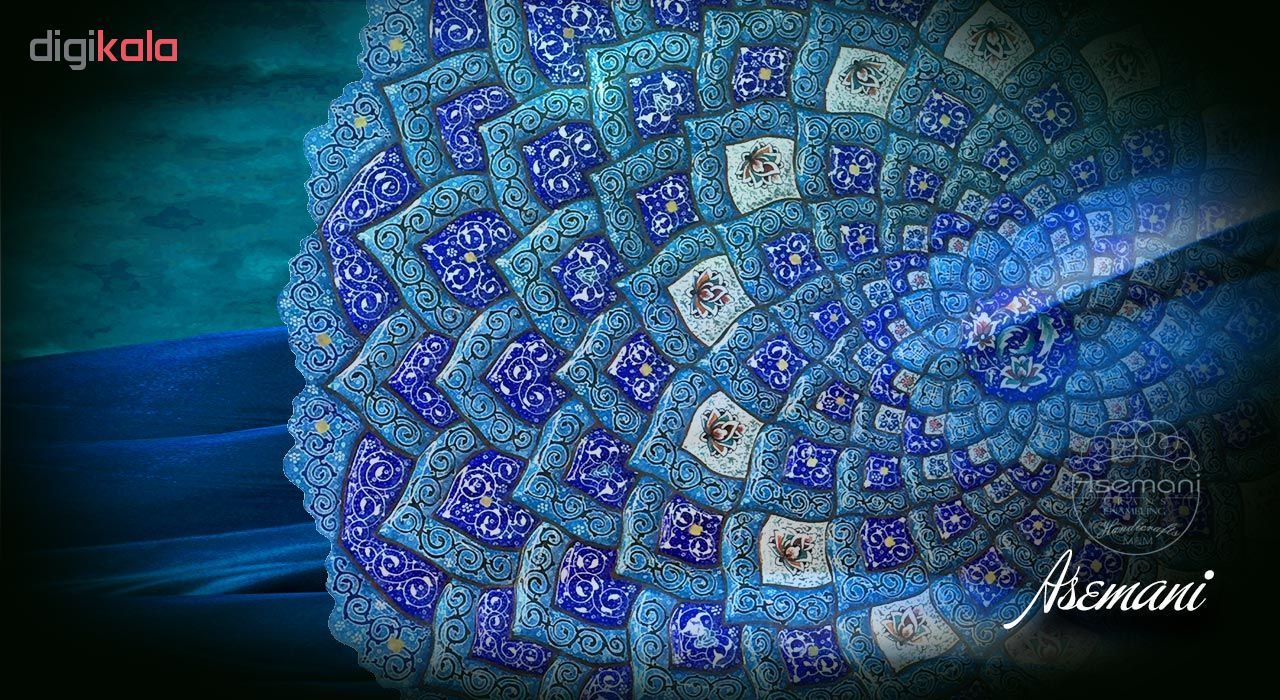 بشقابمیناکاری دست ساز گالری آسمانی طرح مسجدشیخ لطف الله مدل D60-1 قطر 60 سانتیمتر