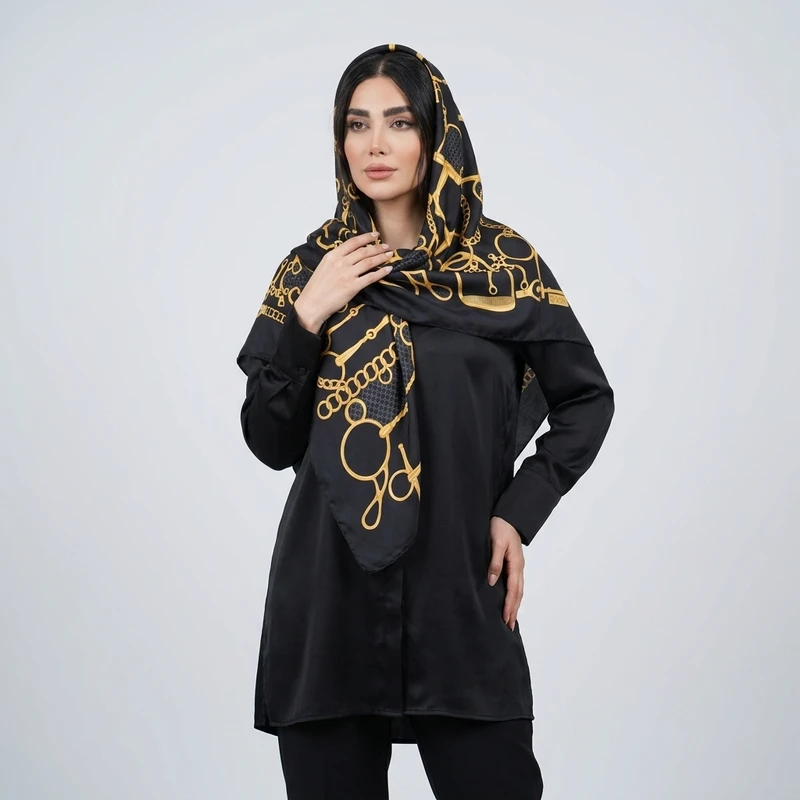 روسری ابریشم توییل مجلسی زنانه کد 4302