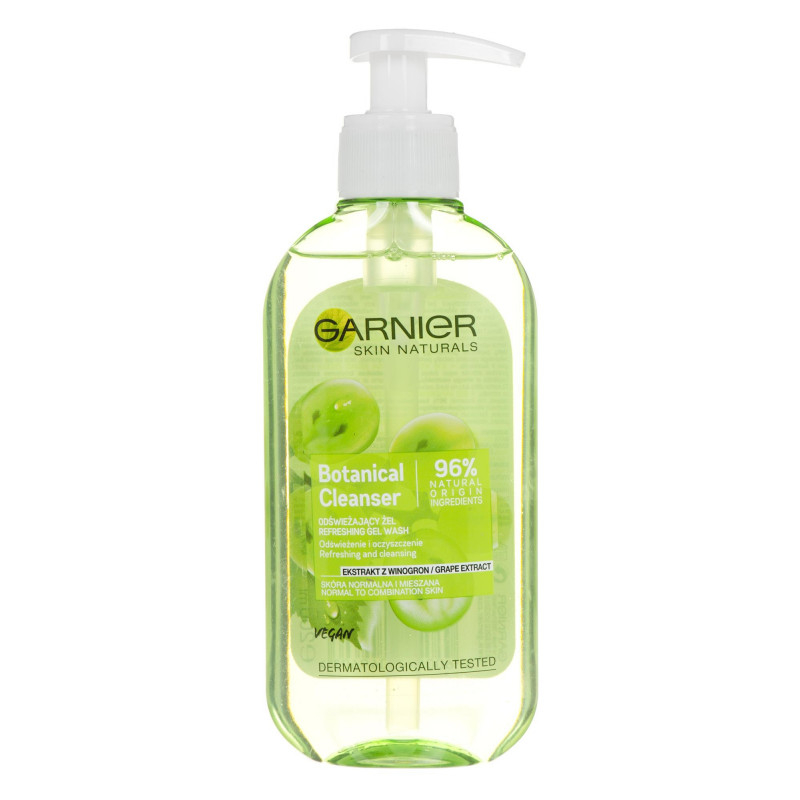 ژل پاک کننده صورت گارنیه مدل Botanical green حجم 200 میلی لیتر