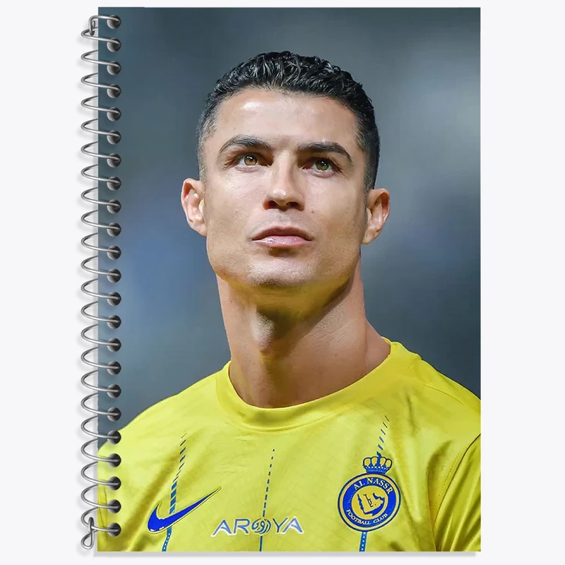 دفتر زبان 50 برگ خندالو مدل دو خط طرح کریستیانو رونالدو کد 36389