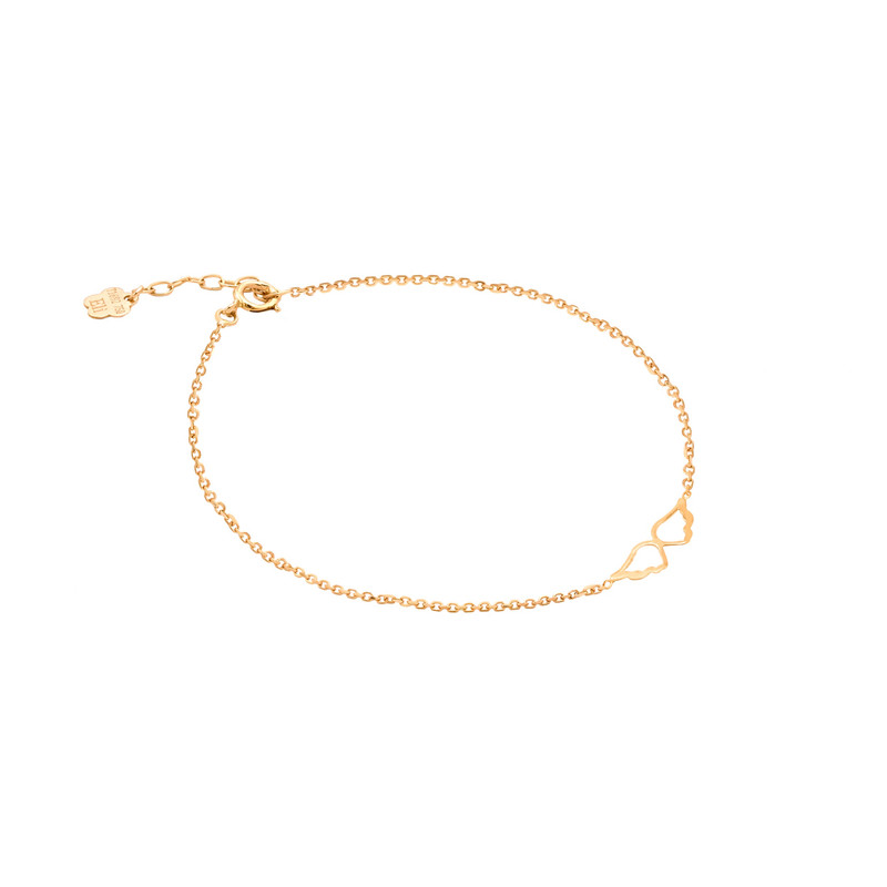 دستبند طلا 18 زنانه الی گالری مدل دو بال