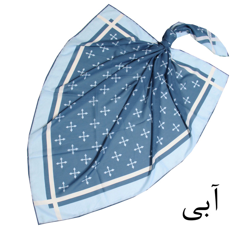 روسری زنانه مدل نخی خنک تابستانه محبوب با پترن ستاره کد ana-7096