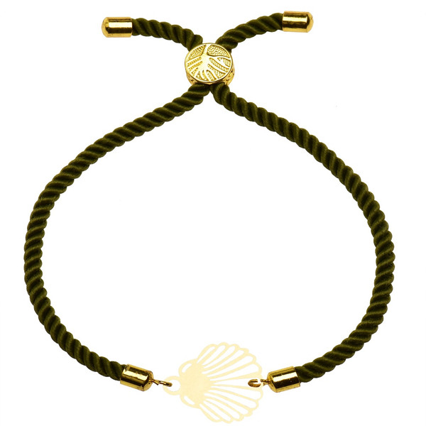 دستبند طلا 18 عیار زنانه کرابو طرح صدف مدل kr10011