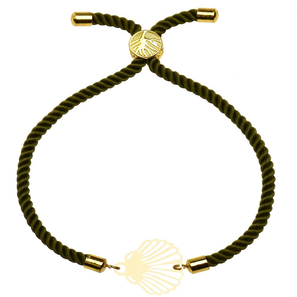 دستبند طلا 18 عیار زنانه کرابو طرح صدف مدل kr10011 -  - 1