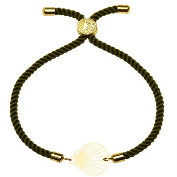 دستبند طلا 18 عیار زنانه کرابو طرح صدف مدل kr10011