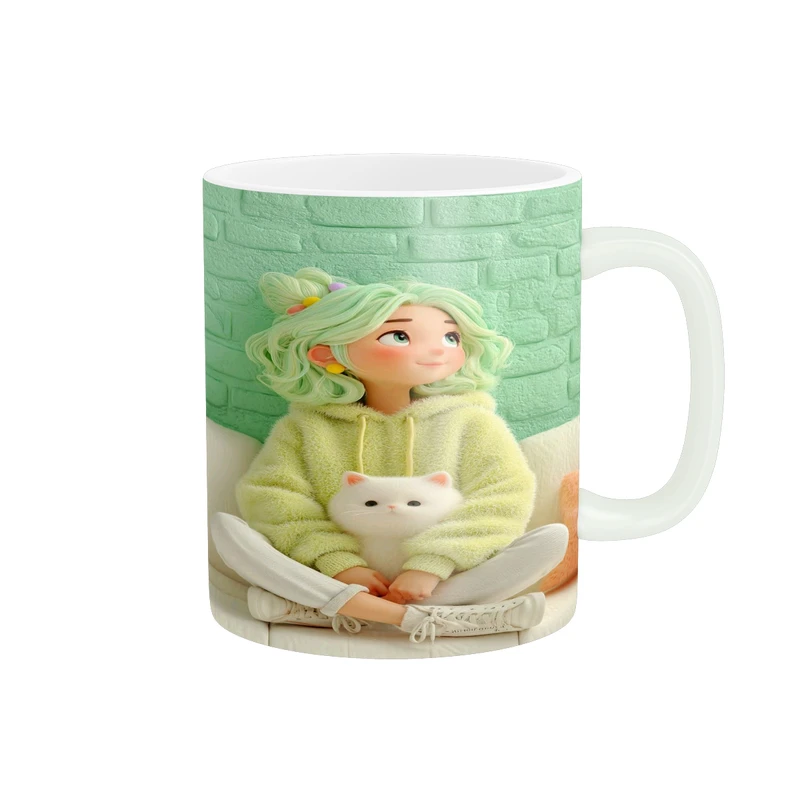 ماگ پاد آفرین مدل دخترک های موودی کد 12