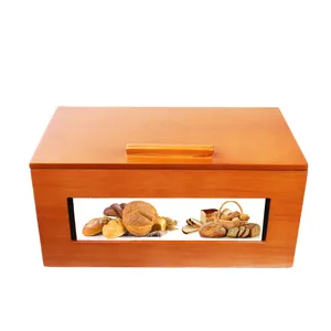ظرف نان چوبی برند OAK کد NAN-02 رنگ قهوه ای روشن