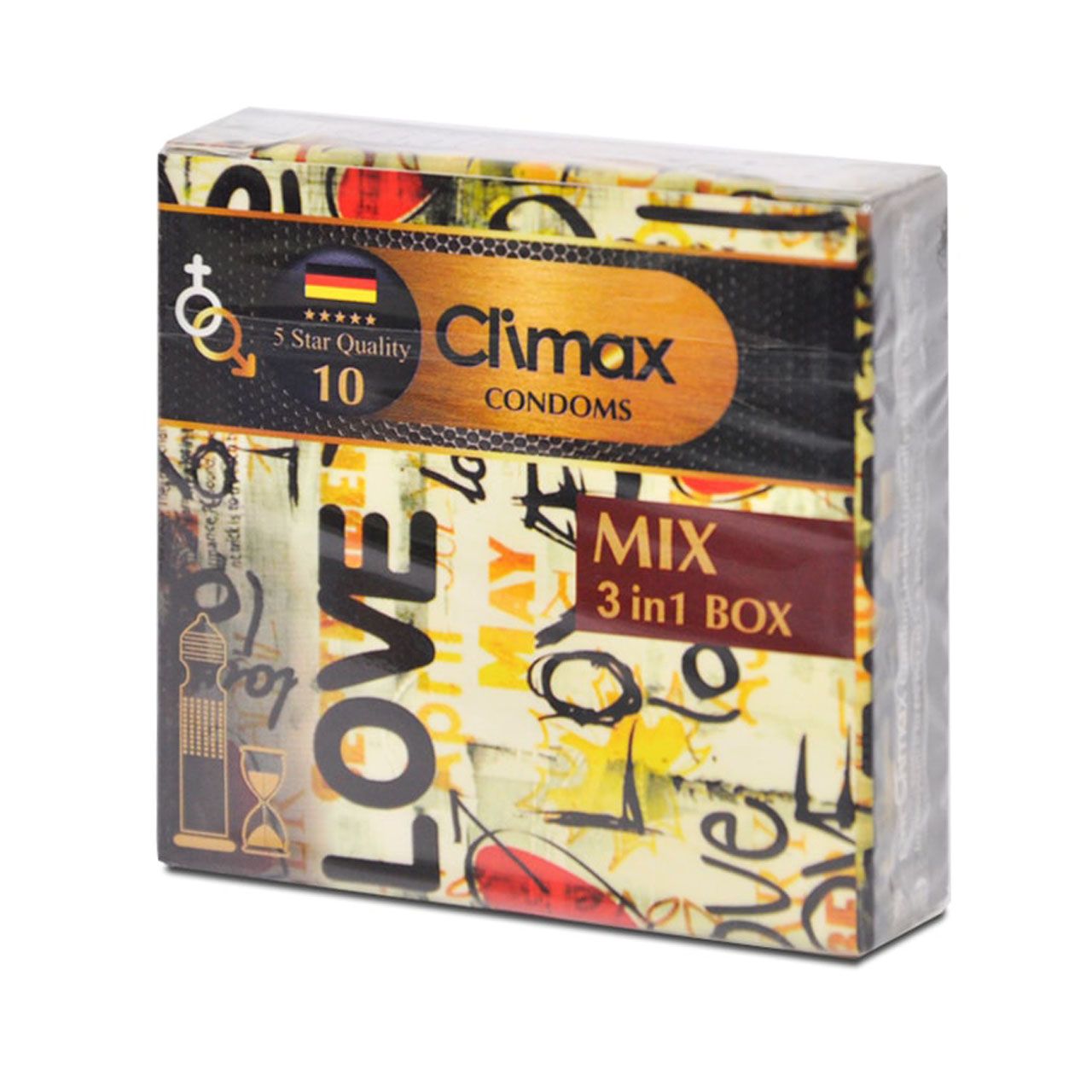 کاندوم کلایمکس مدل Mix 10 بسته 3 عددی -  - 1