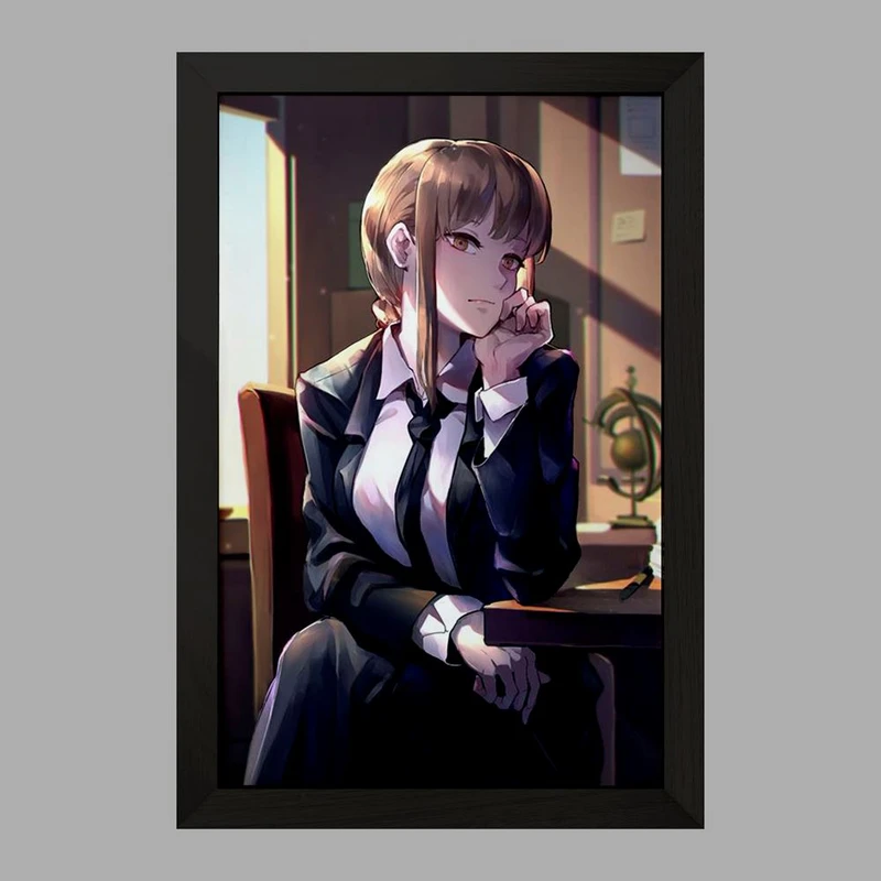 تابلو خندالو مدل ماکیما انیمه مرد اره ای Chainsaw Man  کد 17879