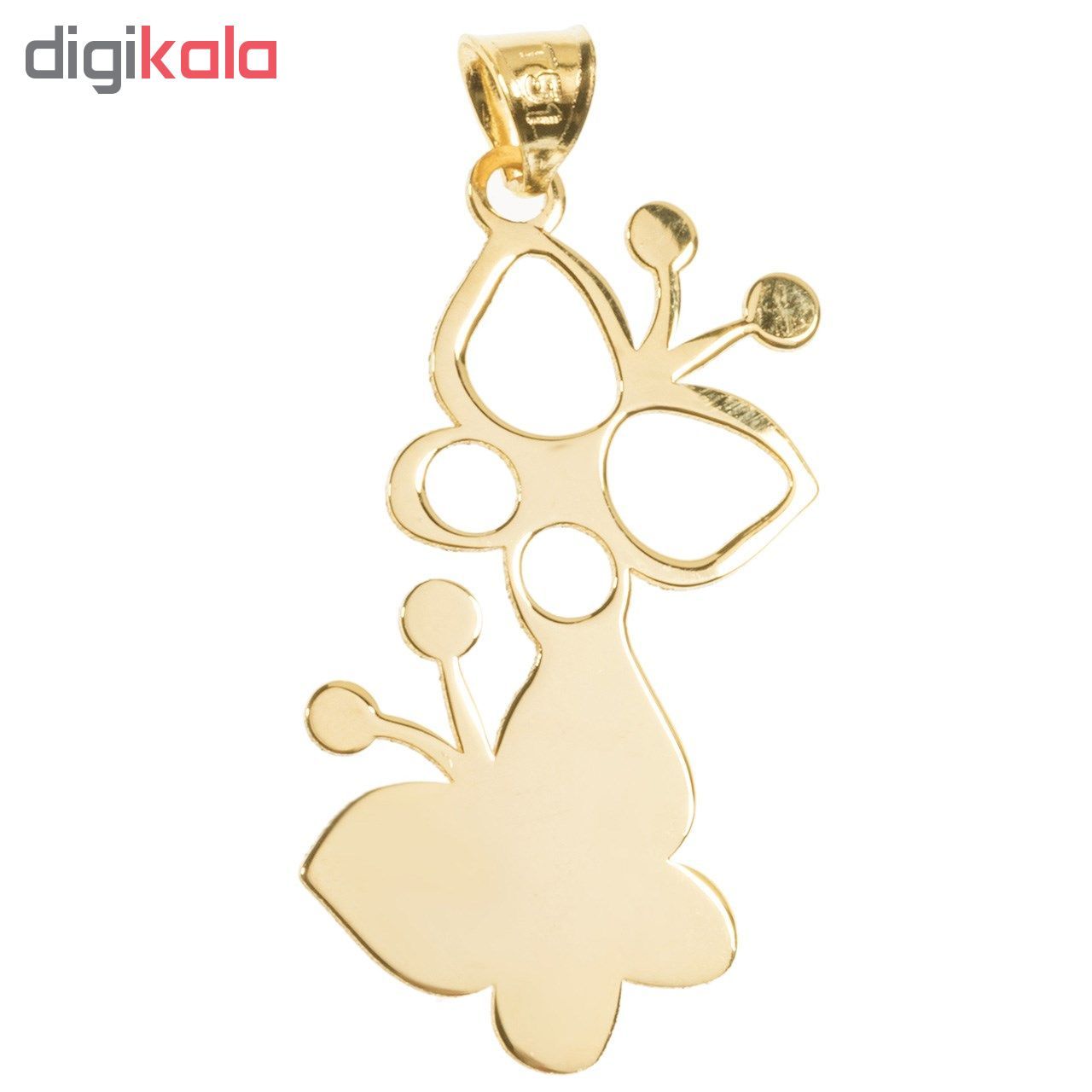 آویز گردنبند طلا 18عیار آریاگلد مدل R195 -  - 2