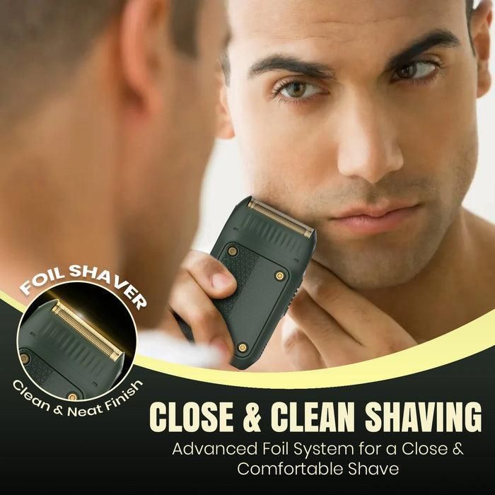 ماشین اصلاح موی صورت وی جی ار مدل V-353، اصلاح به صورت صفر زن، منبع انرژی باتری، تکنولوژی اصلاح به صورت فویلی، به همراه برس تمیزکننده، کابل شارژ و درپوش محافظ -  - 9