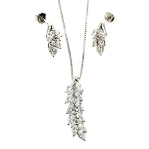 نیم ست نقره زنانه مدل برگ