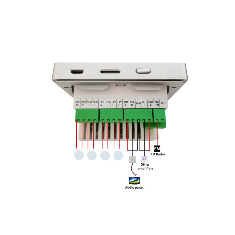 آمپلي فاير زيكو مدل WMA - 404W ديواري 4 اينچ