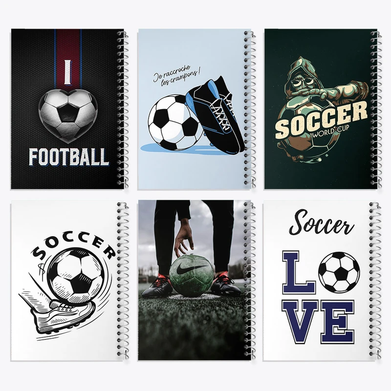 دفتر نقاشی 50 برگ خندالو طرح فوتبال (Football) کد 379 مجموعه 6 عددی