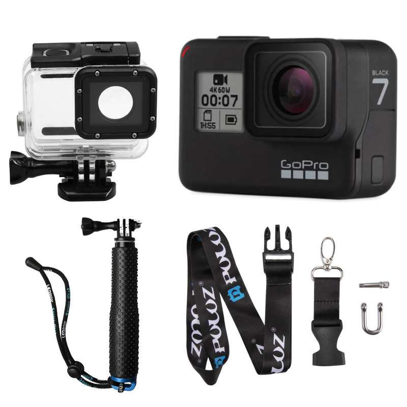 دوربین فیلم برداری ورزشی گوپرو مدل HERO7 Black Quick Stories به همراه لوازم جانبی پلوز دوربین فیلم برداری ورزشی گوپرو مدل HERO7 Black Quick Stories به همراه لوازم جانبی پلوز