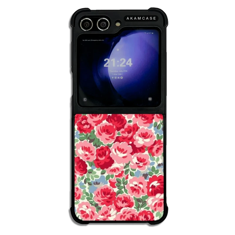 کاور آکام مدل AMCWSGZFLIP5-FLOWERS17 مناسب برای گوشی موبایل سامسونگ Galaxy Z Flip 5