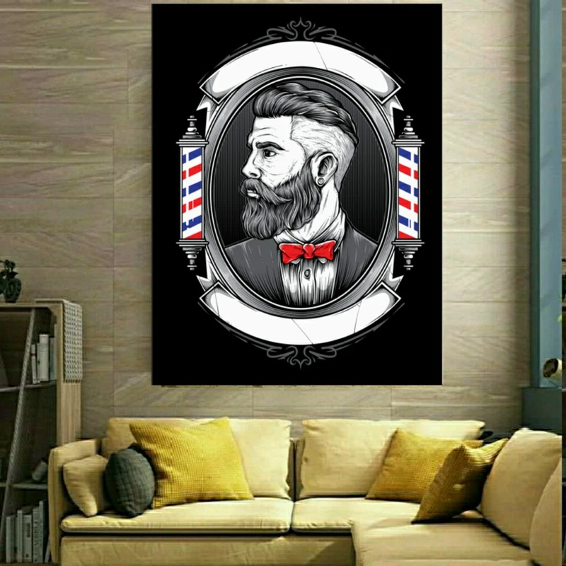 پوستر پارچه ای طرح آرایشگاه مردانه کد SDA18139