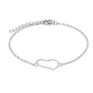 دستبند زنجیری زنانه هایکا طرح قلب کد zd.ha 336