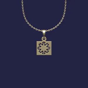 گردنبند طلا 18 عیار زنانه مدوپد مدل هندسی کد Z2-1-1176