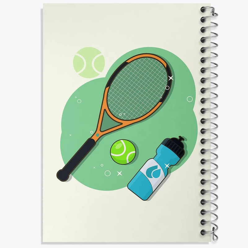 دفتر شطرنجی 50 برگ خندالو طرح تنیس Tennis کد 14607
