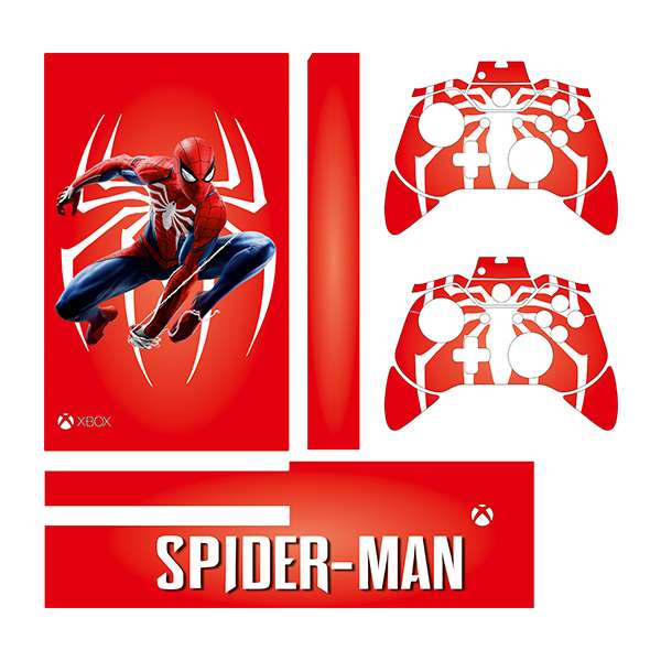 برچسب کنسول بازی ایکس باکس One S توییجین وموییجین مدل Spiderman 01 مجموعه 5 عددی