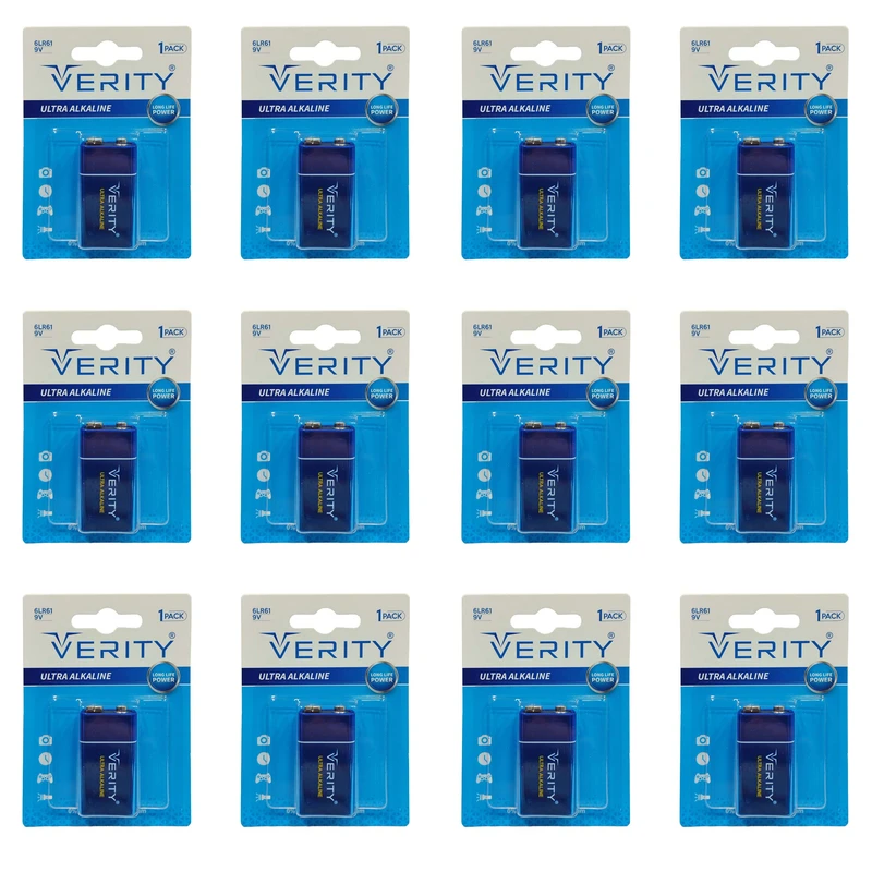 باتری کتابی وریتی مدل Ultra Alkaline بسته 12 عددی