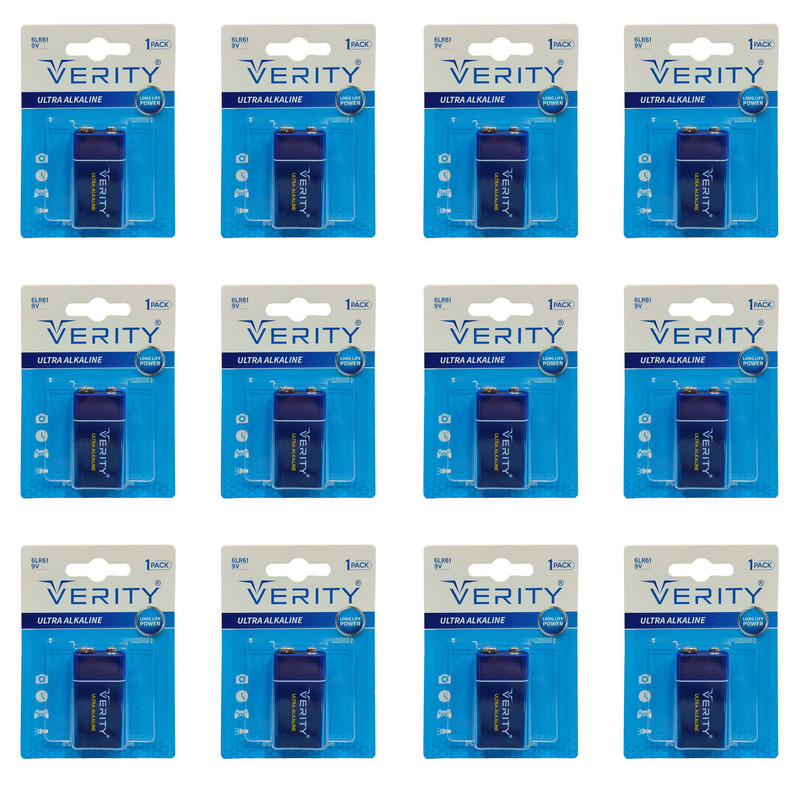 باتری کتابی وریتی مدل Ultra Alkaline بسته 12 عددی
