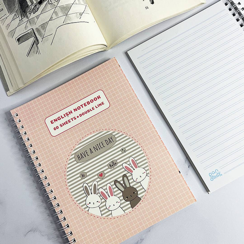 دفتر زبان 60 برگ پانداک کد 006