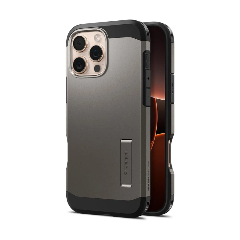 کاور اسپیگن مدل TOUGH ARMOR AI KickStand MagSafe مناسب برای گوشی موبایل اپل iPhone 16 Pro Max