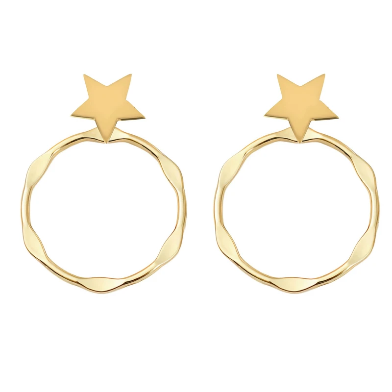 گوشواره آویز زنانه مدل ستاره و حلقه کد Art63