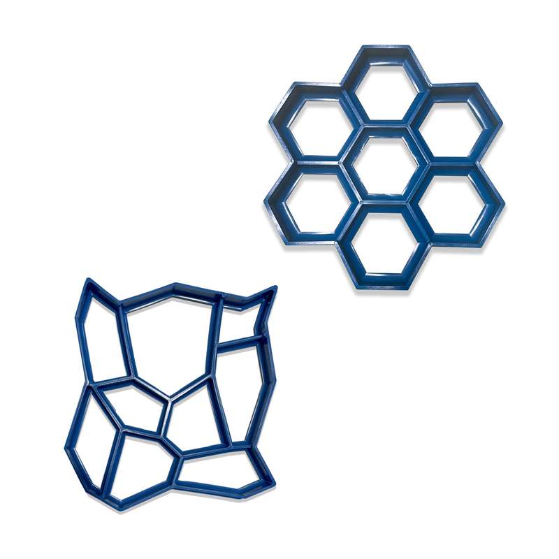 قالب سنگ فرش مدل نامنظم و لانه زنبوری بسته دو عددی