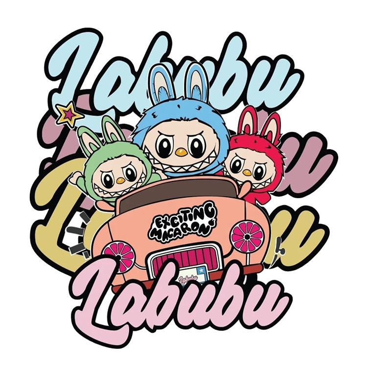 استیکر پارچه و لباس پاد آفرین مدل عروسک لبوبو کد S2291