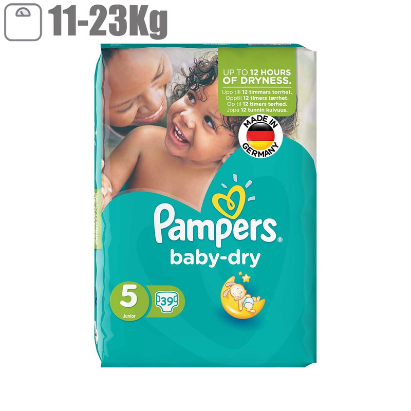 پوشک پمپرز مدل Baby Dry سایز 5 بسته 39 عددی