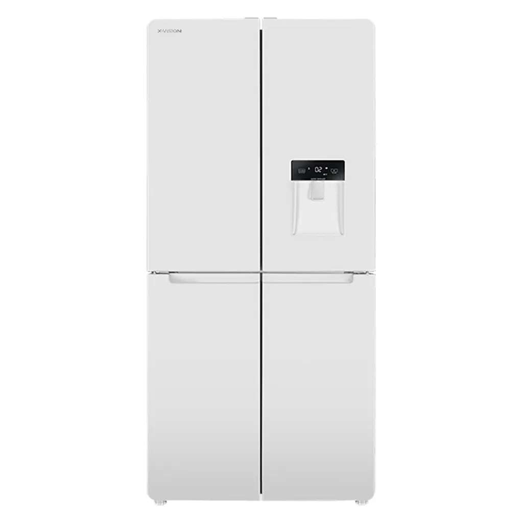 یخچال فریزر ساید بای ساید 28 فوت ایکس ویژن مدل TF540، دارای نمایشگر و یخساز نیمه اتوماتیک، با ارتفاع 185، پهنای 86 و عمق 67.8 سانتی متر، میزان مصرف انرژی A+، دارای 3 طبقه در یخچال و 6 کشو در فریزر