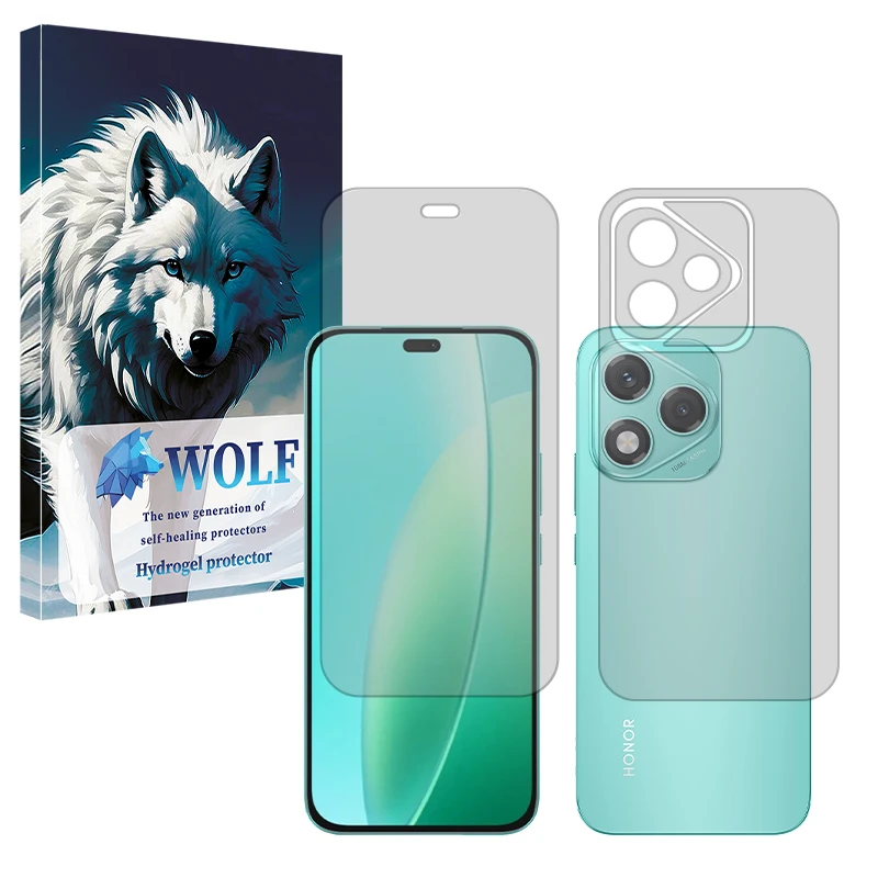 محافظ صفحه نمایش مات ولف مدل Tough مناسب برای گوشی موبایل آنر 400 Lite به همراه محافظ پشت گوشی