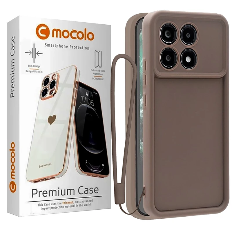 کاور موکولو مدل Silicone Puffer Strap مناسب برای گوشی موبایل شیائومی Poco X6 Pro به همراه بند آویز