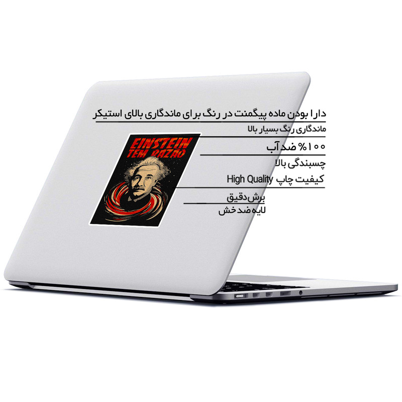 استیکر لپ تاپ ماسا دیزاین طرح آلبرت اینشتین مدل STK1070