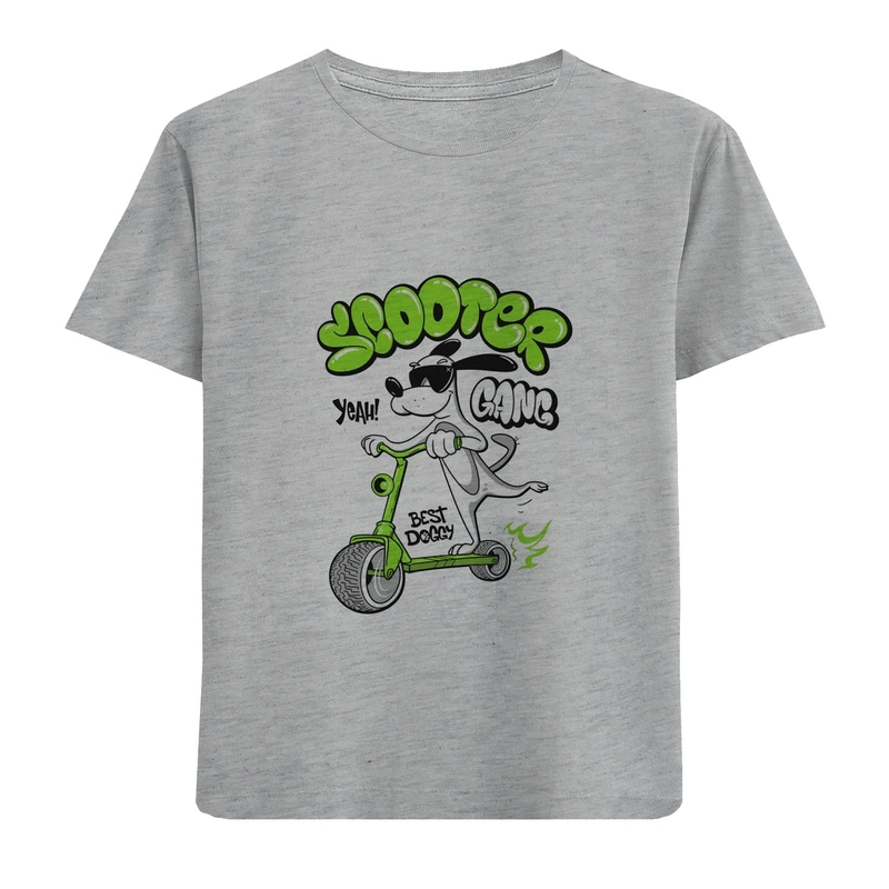 تی شرت آستین کوتاه پسرانه مدل سگ اسکوتر D252