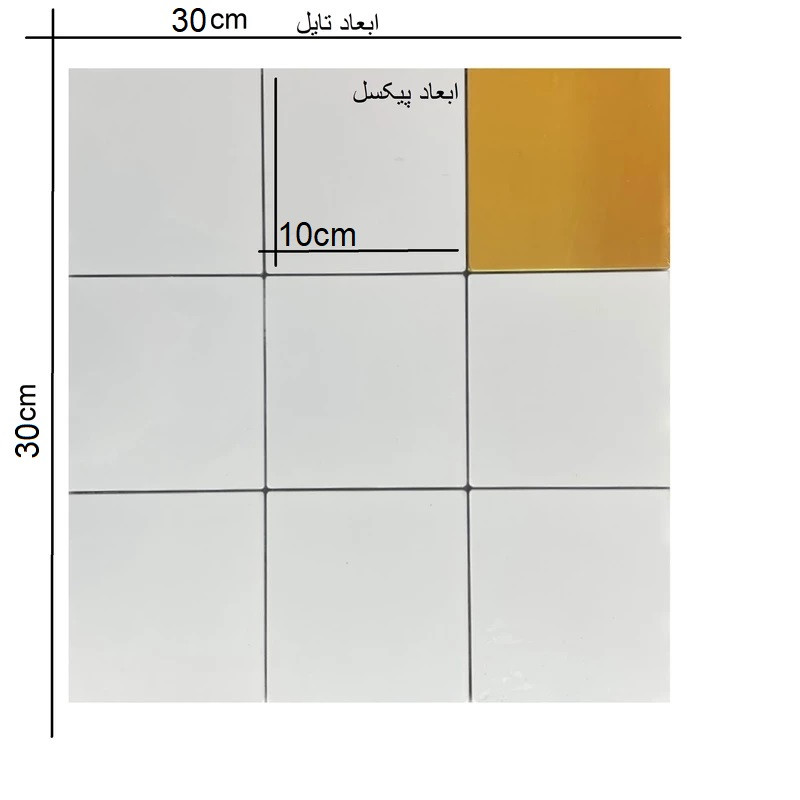 دیوارپوش مدل تایل بین کابینتی پشت چسبدار کد 9009p بسته 6 عددی