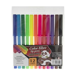 ماژیک رنگ آمیزی مدل Color Fibre بسته 12 عددی