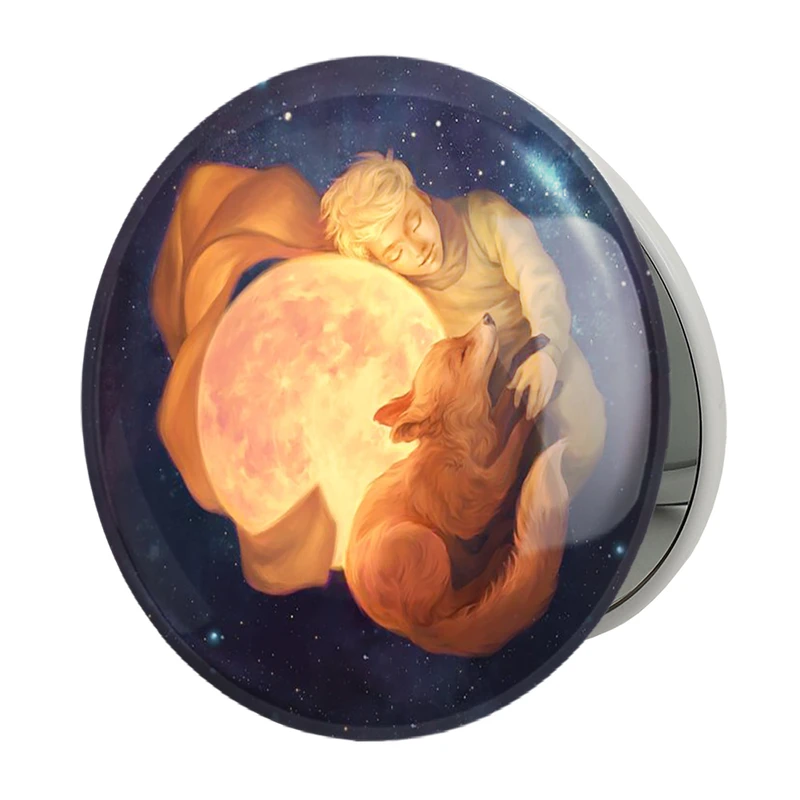 آینه جیبی خندالو طرح شازده کوچولو مدل تاشو کد 1834 