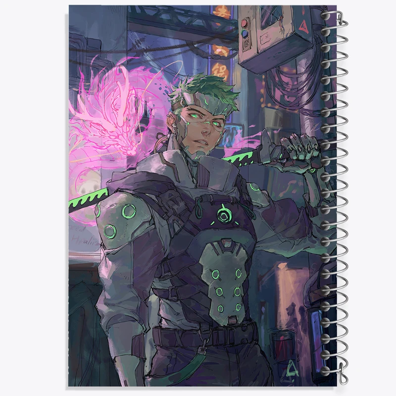 دفتر ژورنال نویسی 50 برگ خندالو مدل نقطه ای طرح بازی اورواچ (Overwatch) کد 31601